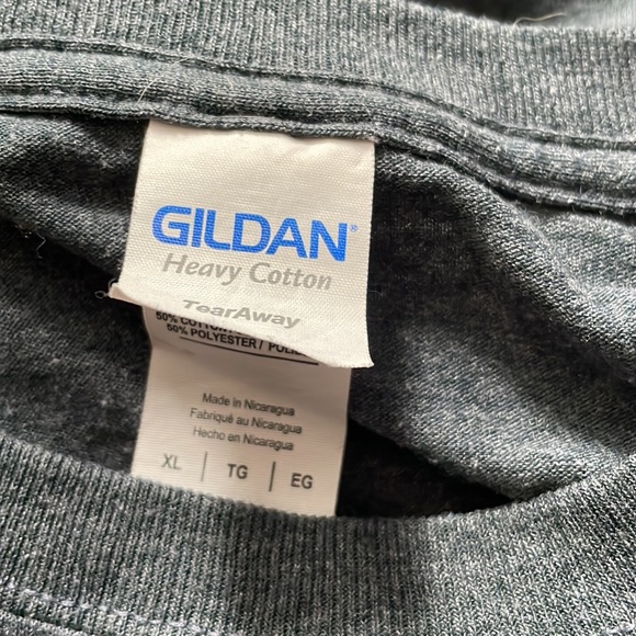 T-shirt. “Compassion over cruelty”. XL GILDAN heavyweight tee. Dark gray. Nice - Picture 3 of 4